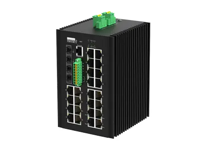 24xGE RJ45, 4x10G SFP Support DI/DO et RS485, Port 1-4 Support BT 90w