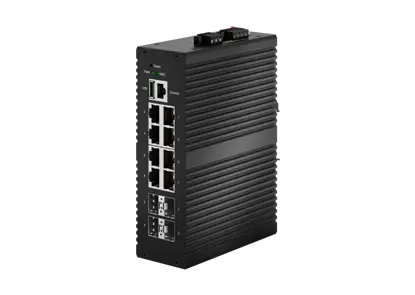 Commutateur PoE géré industriel 10GE 4xSFP , GE 8xRJ45 PoE prend en charge USB pour une mise à niveau et une mise à jour faciles