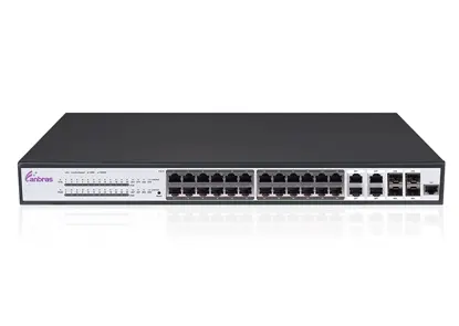 Commutateur Ethernet géré avec ports 24 × GE PoE, 4 ports combinés GE TX/SFP