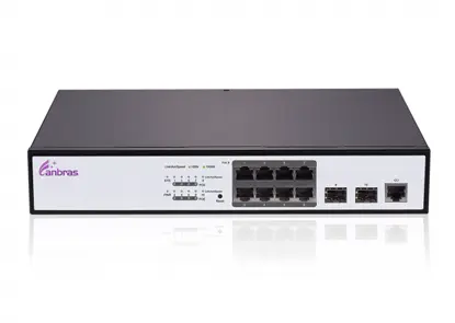 Commutateur Ethernet géré avec ports 8 × GE PoE, ports SFP 2 × 100/1000M