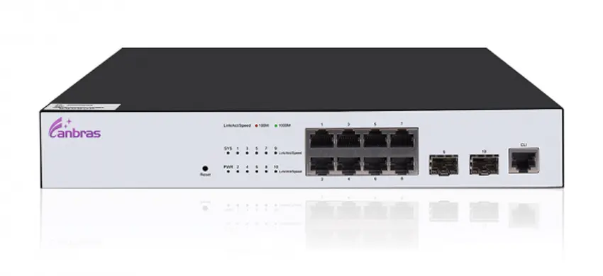 Commutateur Ethernet géré avec ports 8 × GE TX, ports SFP 2 × 100/1000M