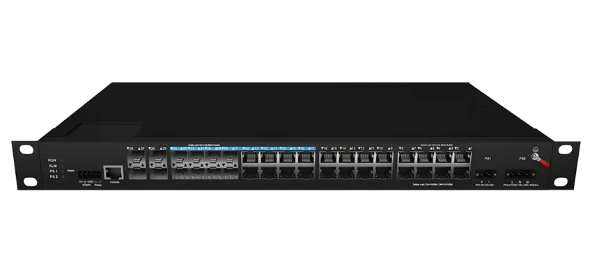 Rackmount industriel L3 Commutateur Ethernet géré 16x1/100/1000M RJ45, 8x1000M Combo, 4x1000M SFP