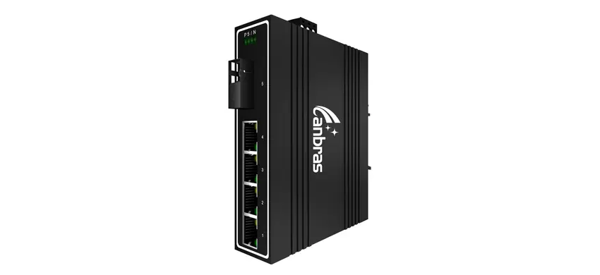 1x1000 Base-X, 4x0/100/1000Base-T Commutateur Ethernet industriel (PoE facultatif