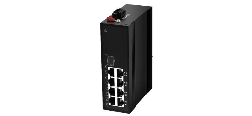 1x1000 Base-X, 8x0/100/1000Base-T Commutateur industriel non géré (PoE facultatif)