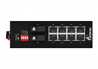 Commutateur Ethernet industriel 2x1000 Base-X, 8x1/100/1000 Base-T (PoE facultatif)