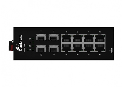 Commutateur Ethernet industriel 4x1000 Base-X, 8x1/100/1000 Base-T (PoE facultatif)