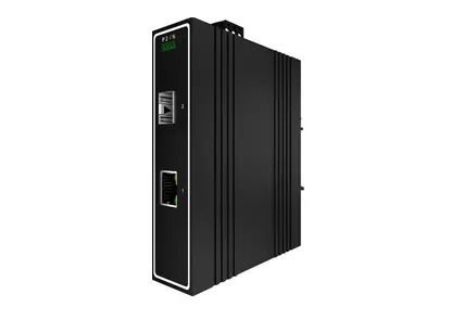 (Din Rail)1x1000 Base-X, 1x1/100/1000 Base-T Convertisseur de médias industriels non gérés