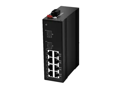 Commutateur Ethernet industriel 8x1/100/1000M RJ45 (PoE), liaison montante 2x1000M SFP