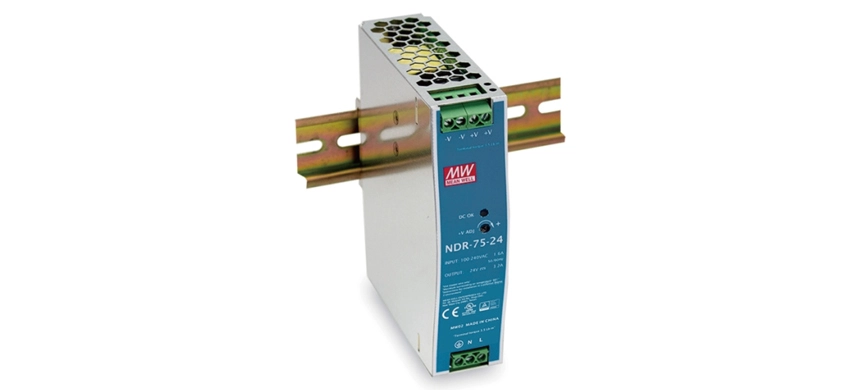 RAIL DIN industriel à sortie unique 75W