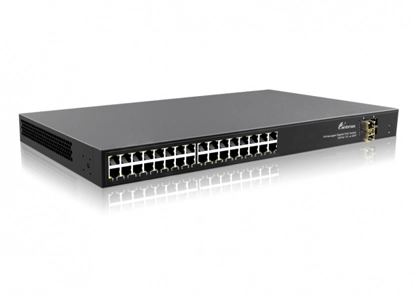 Commutateur PoE non géré Gigabit 32 ports, 32x10/100/1000Mbps RJ45 4 x Gigabit SFP