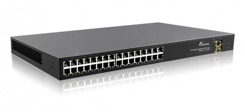 Commutateur PoE non géré Gigabit 32 ports, 32x10/100/1000Mbps RJ45 4 x Gigabit SFP