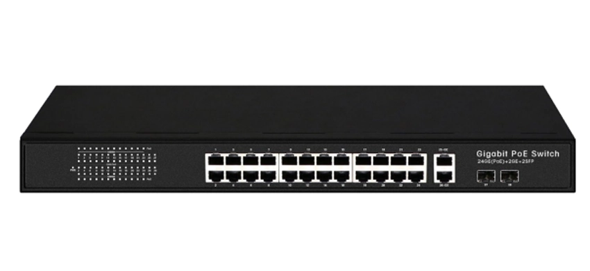 Commutateur SFP 24GE PoE 2GE RJ45 2GE non géré