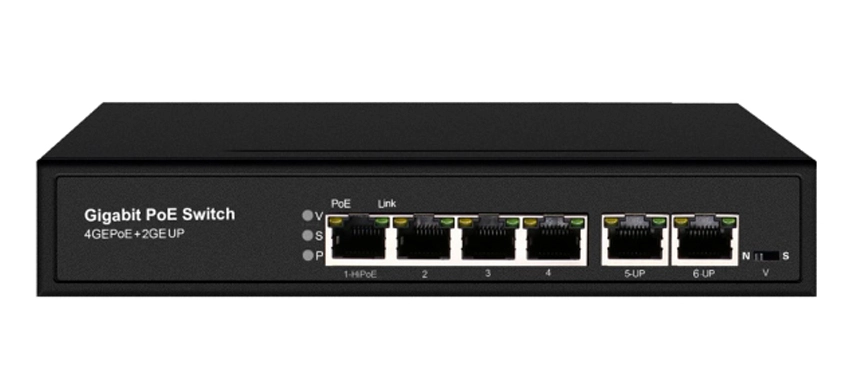 Commutateur PoE entièrement gigabit 6 ports non géré