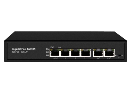 Commutateur PoE entièrement gigabit 6 ports non géré
