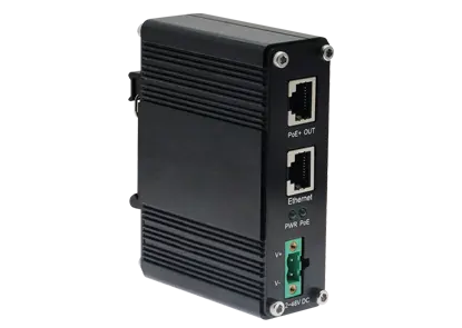 Injecteur monoport industriel 10/100/1000Mbps/2.5G/5G/10G PoE 60w