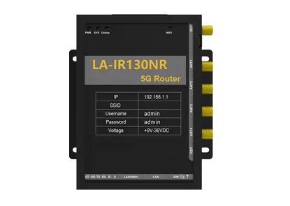Routeur industriel 5G 1x1000M ETH WAN/LAN, 1x1000M ETH LAN 2 fente micro-SIM et WIFI 2.4GHz/5.8GHz SuppLA-