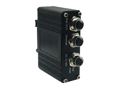 Connecteur industriel M12 d'injecteur de port unique 10/100/1000 PoE 30w