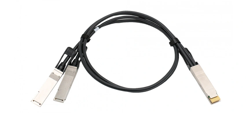 Câble de cuivre direct passif 200G QSFPDD à 2x100G QSFP28