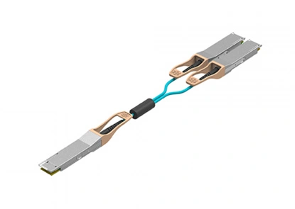 Câble optique actif 200G QSFP-DD SR8 à 2x100GBASE QSFP28 SR4