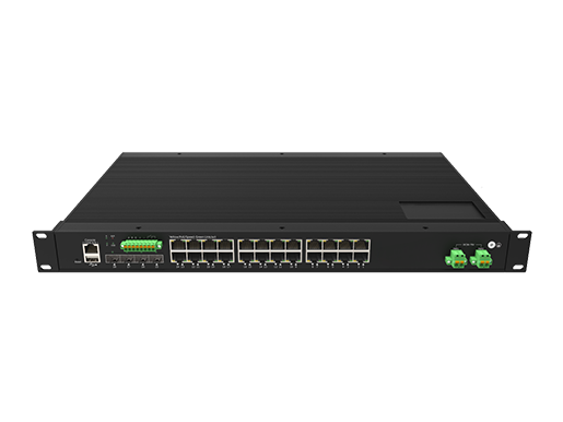 Rack-mount industriel L3 Interrupteur PoE géré 24x1G RJ45 PoE , 4x10G SFP