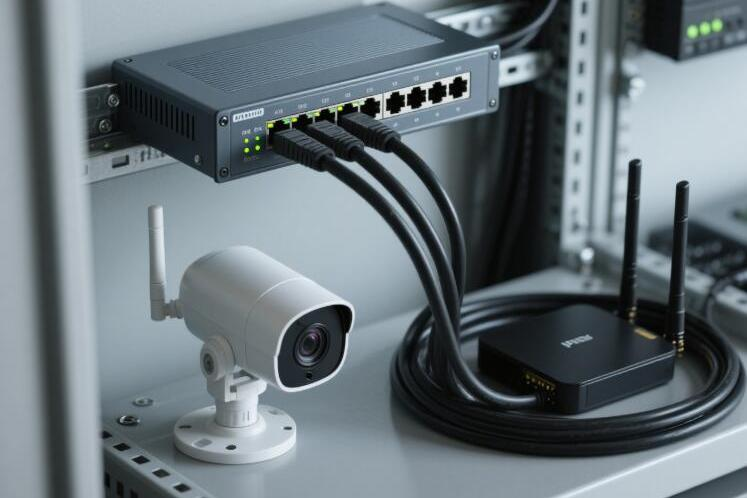 Commutateur DIN-Rail avec capacités PoE