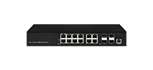 Full Gigabit 4 combo 12 GE PoE Switch L2 géré