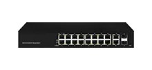Full Gigabit 2SFP 18GE PoE Switch L2 géré