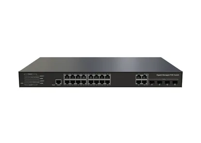 Commutateur PoE Ethernet géré L3 Lite 16x1/100/1000 Base-T PoE , 4xGigabit Combo (RJ45/SFP)