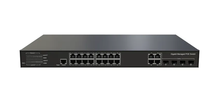 Commutateur PoE Ethernet géré L3 Lite 16x1/100/1000 Base-T PoE , 4xGigabit Combo (RJ45/SFP)