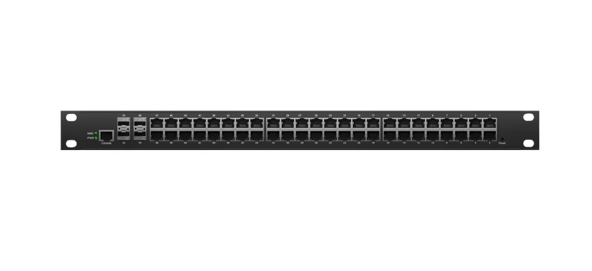 Rackmount Industrial L3 Lite Commutateur géré 48x1/100/1000M RJ45, liaison montante 4x10G SFP